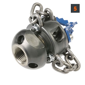 Chain flail nozzle
